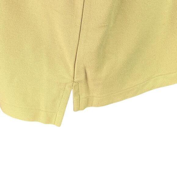 LL Bean Shirt Men 2XL Yellow Green Cotton Double L Banded Short Sleeve Polo NEW - Picture 4 of 8